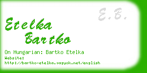 etelka bartko business card